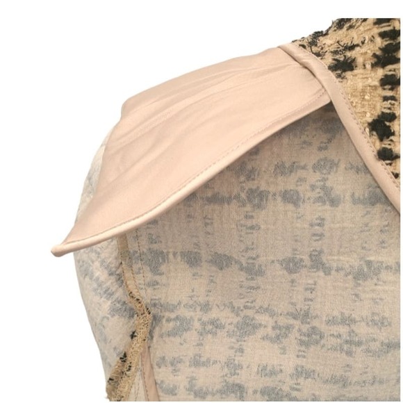 kate spade Beige and Black Tweed Fringed Blazer - Picture 8 of 11